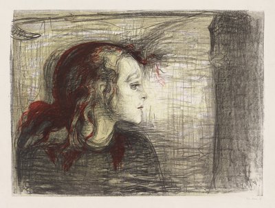 Het zieke kind I door Edvard Munch