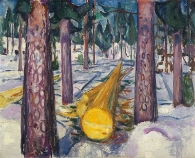 De Gele Boomstam door Edvard Munch