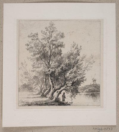 Wilgen bij de stadswal door Edvard Petersen