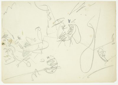 Compositiestudie voor het Langelinje-beeld door Edvard Weie