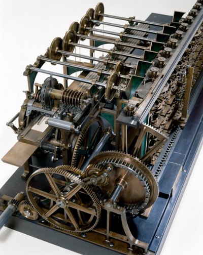 Detail van de Scheutz Difference Engine No 3 door Edvard and Scheutz Per Georg  Scheutz