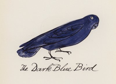 Edward Lear, Het Vogelboek: De Donkerblauwe Vogel door Edward (after) Lear