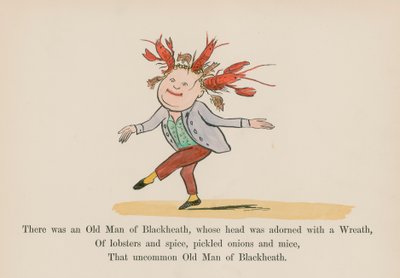 Er was een Oude Man uit Blackheath, wiens hoofd was versierd met een Krans door Edward (after) Lear
