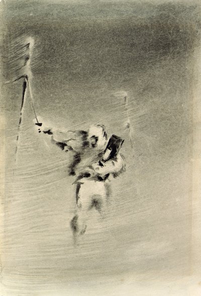 Waarnemingen doen in een sneeuwstorm door Edward Adrian Wilson