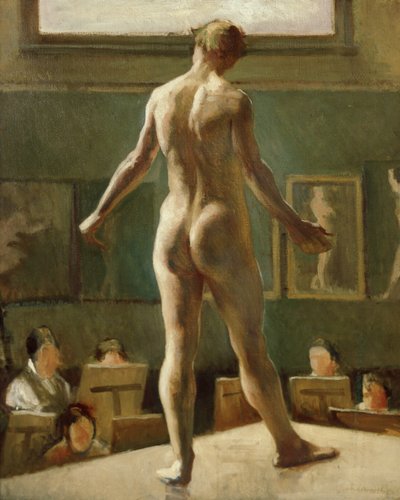 Mannelijke figuur staand door Edward Alexander Wadsworth