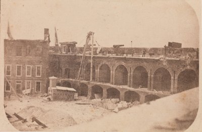De evacuatie van Fort Sumter, april 1861, april 1861 door Edward Anthony