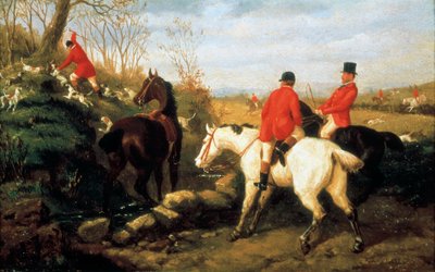 Vossenjacht, eind 19e eeuw door Edward Benjamin Herberte
