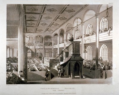 Philanthropic Society Institution Chapel, London Road, Southwark, Londen, 1809 door Edward Blackburn