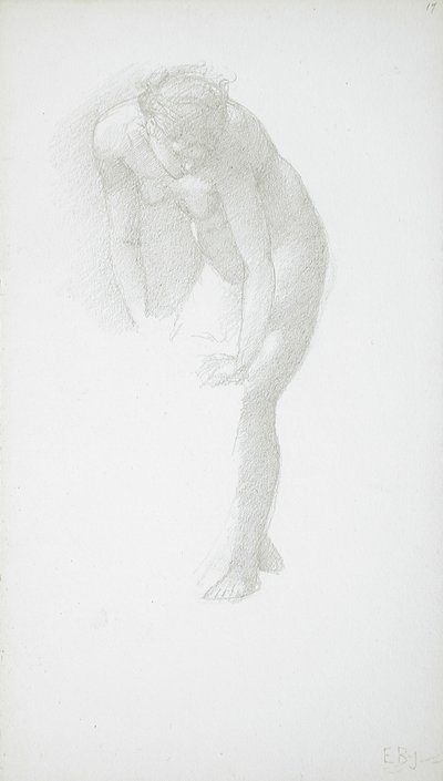 Buigende naakte vrouw door Edward Burne-Jones