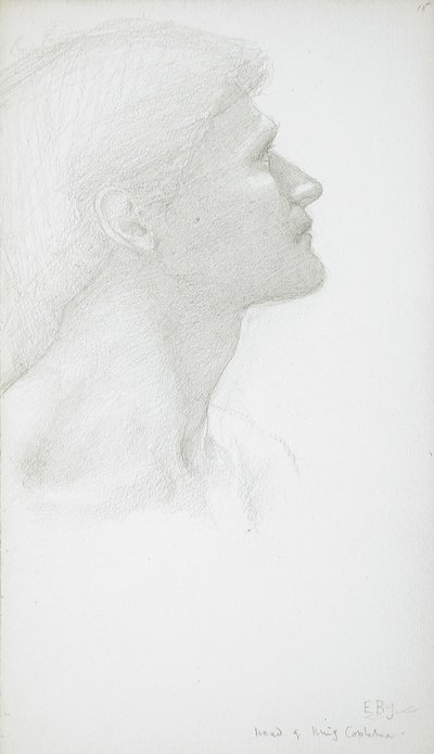 Hoofd van een man door Edward Burne-Jones