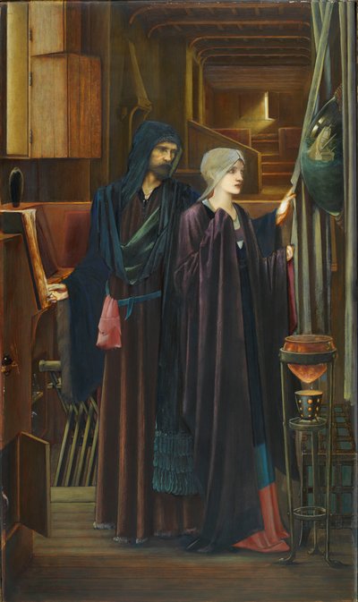 De Tovenaar door Edward Burne-Jones