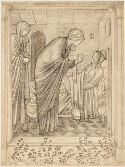Zieken bezoeken door Edward Burne-Jones