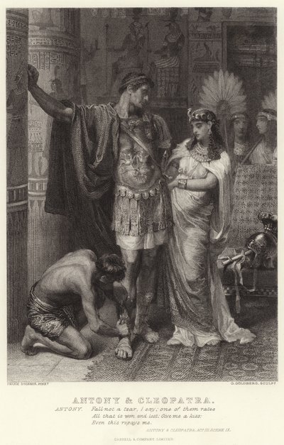 Antonius en Cleopatra, Antonius en Cleopatra, Act III, Scene IX door Edward Burne Jones