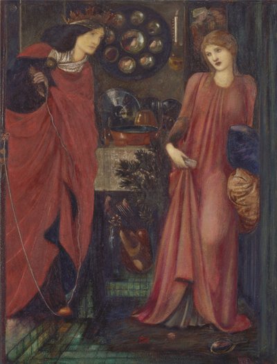 Eerlijke Rosamund en Koningin Eleanor door Edward Burne Jones