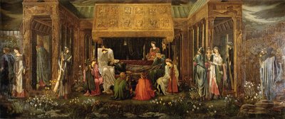 De laatste slaap van Arthur in Avalon door Edward Burne Jones