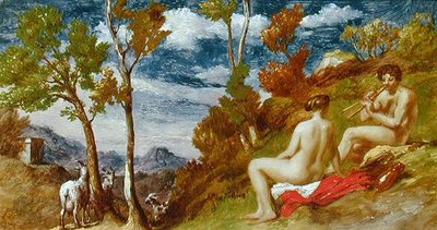 Een Landelijk Idyllisch Tafereel door Edward Calvert