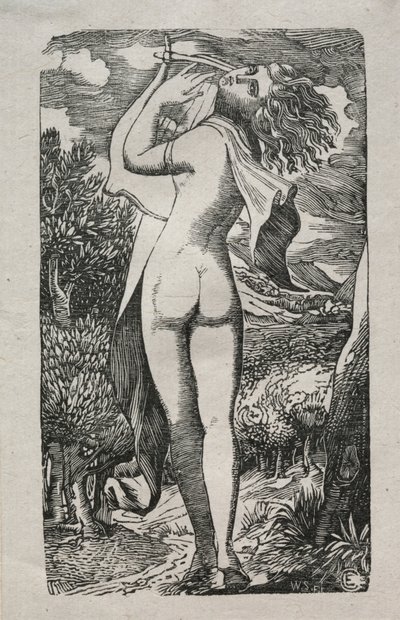 Bacchante of De Speler op de Lier door Edward Calvert