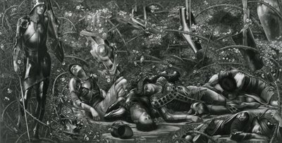 Het Braambos, uit De Briar Rose Serie door Edward Coley (after) Burne Jones
