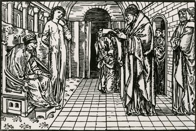 Het Orakel door Edward Coley (after) Burne Jones