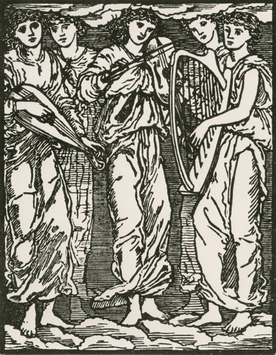Zonder titel door Edward Coley (after) Burne Jones