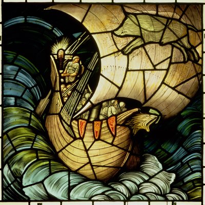 Vikingschip door Edward Coley Burne Jones