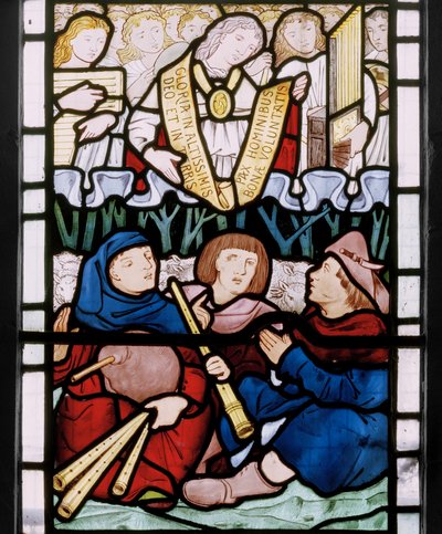 Aankondiging aan de herders, oostraam predella, 1864 door Edward Burne Jones