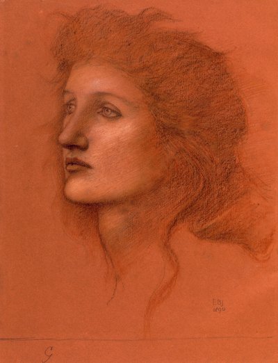 Vrouwelijk Hoofd door Edward Burne Jones