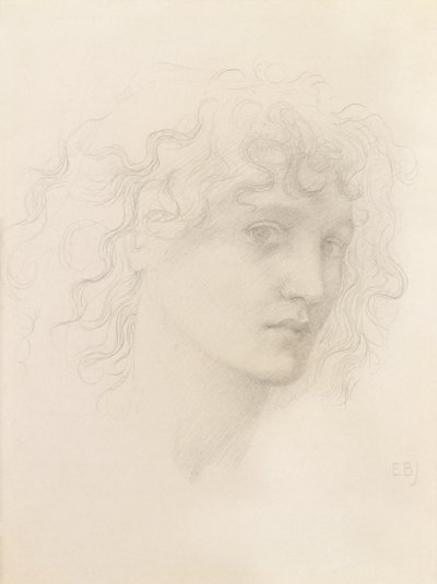 Hoofd van May Morris door Edward Burne Jones