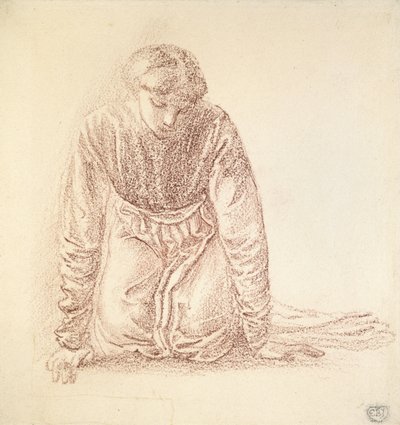 Knielende Vrouw door Edward Burne Jones