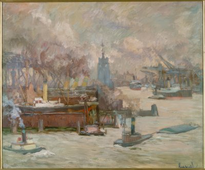 De grote scheepswerf door Edward Cucuel