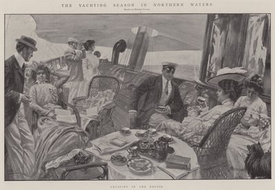 Het jachtseizoen in noordelijke wateren (litho) door Edward Cucuel