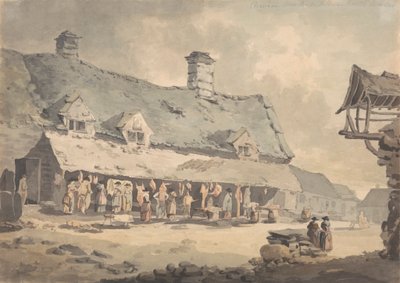 Marktplaats van Corwen, Noord-Wales door Edward Dayes