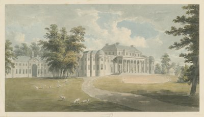 Shugborough Hall: aquarel schilderij, nd [?eind 18e eeuw] door Edward Dayes