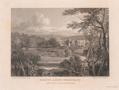 Bolton Abbey, Wharfdale door Edward Francis Finden