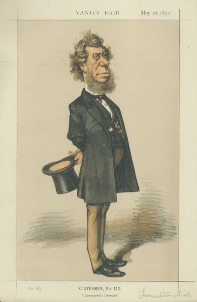 De Eerwaarde Hamilton Fish, Amerikaanse Minister van Buitenlandse Zaken door Edward Frederick Brewtnall