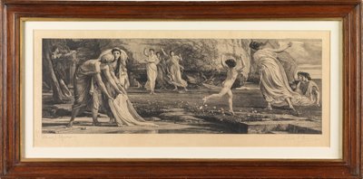 Nausicaa en haar Dienstmeisjes door Edward John Poynter