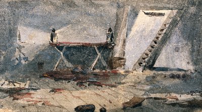 Cap-Haitien, Haïti: de operatie van HMS Bulldog. Aquarel door Edward Lawton Moss