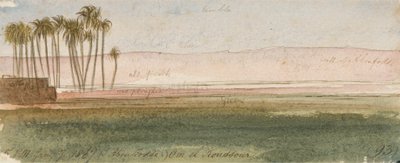 (Sjeik Abu Fodde) Om el Koussour door Edward Lear