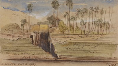 Tussen Ibreem en Wady Halfeh, 14:45 uur, 2 februari 1867 (328) door Edward Lear