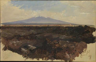 Catania en de Etna door Edward Lear