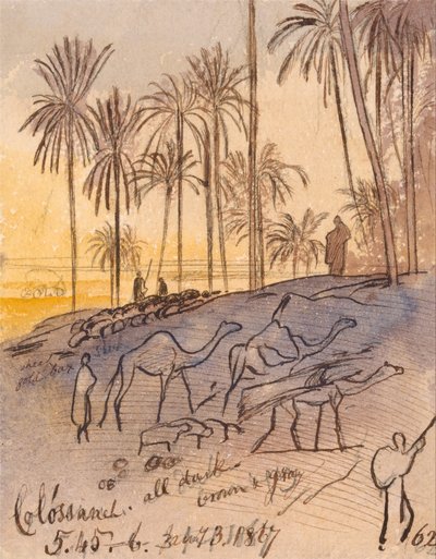 Colósaneh, 17:45 - 18:00 uur, 3 januari 1867 (62) door Edward Lear