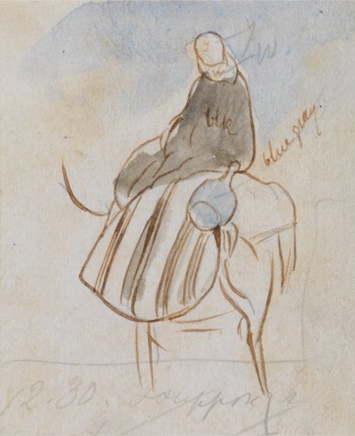 Egpytische man op kameel door Edward Lear