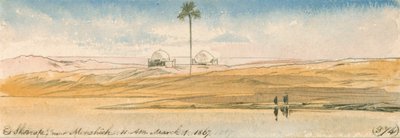 Es Shoorafa, near Mensheeh door Edward Lear