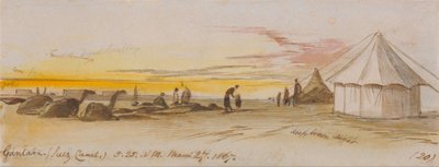 Gantara (Suezkanaal), 5:25 am, 27 maart 1867 (20) door Edward Lear