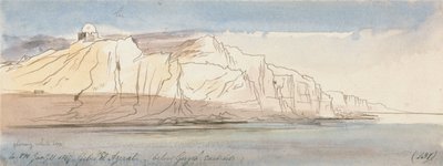 Gebel el Azerat (onder Girgeh, oostkant) door Edward Lear