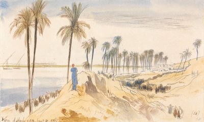Kom el Amhr, 13:00 uur, 4 januari 1867 (68) door Edward Lear