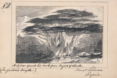 Berg Libanon, Syrië - Een Ceder Verspreidde zijn Donkergroene Lagen van Schaduw door Edward Lear