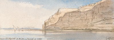 Omgeving El Azerat door Edward Lear