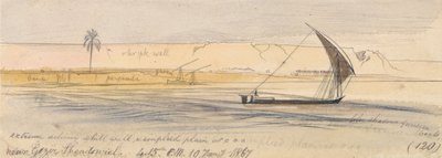 Omgeving Gezir Shendowiel door Edward Lear