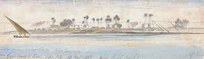 Near Gezir Sherg el Hian door Edward Lear